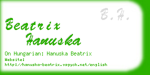 beatrix hanuska business card